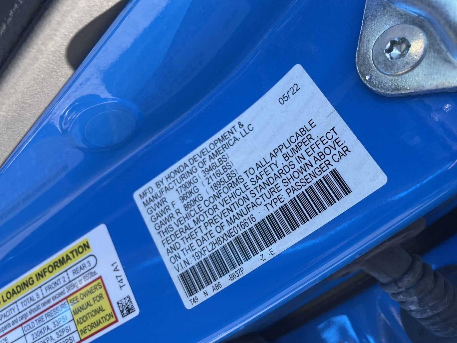 2022 Honda Civic Hatchback Sport